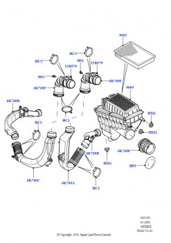 Воздушный фильтр (3,6 л V8 32V DOHC EFi дизель Lion)