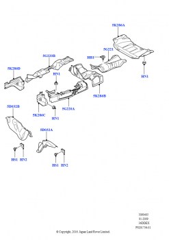 Теплозащитные экраны сист.выпуска (3,6 л V8 32V DOHC EFi дизель Lion)