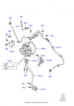 Турбокомпрессор (RH, 3,6 л V8 32V DOHC EFi дизель Lion)