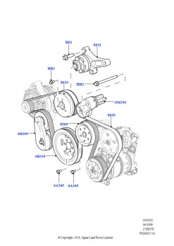 Шкивы и приводные ремни (Передний, Lion дизель 2.7 V6 (140 кВт))