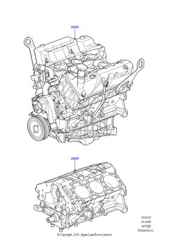 Сервисн.двиг.и неукомпл.блок цил. (Cologne V6 4.0 EFI (SOHC))